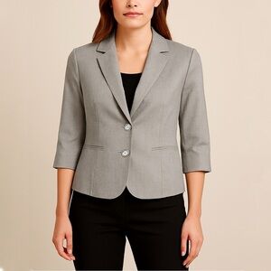 RW&CO. Gray Cotton Chic Blazer Size Medium